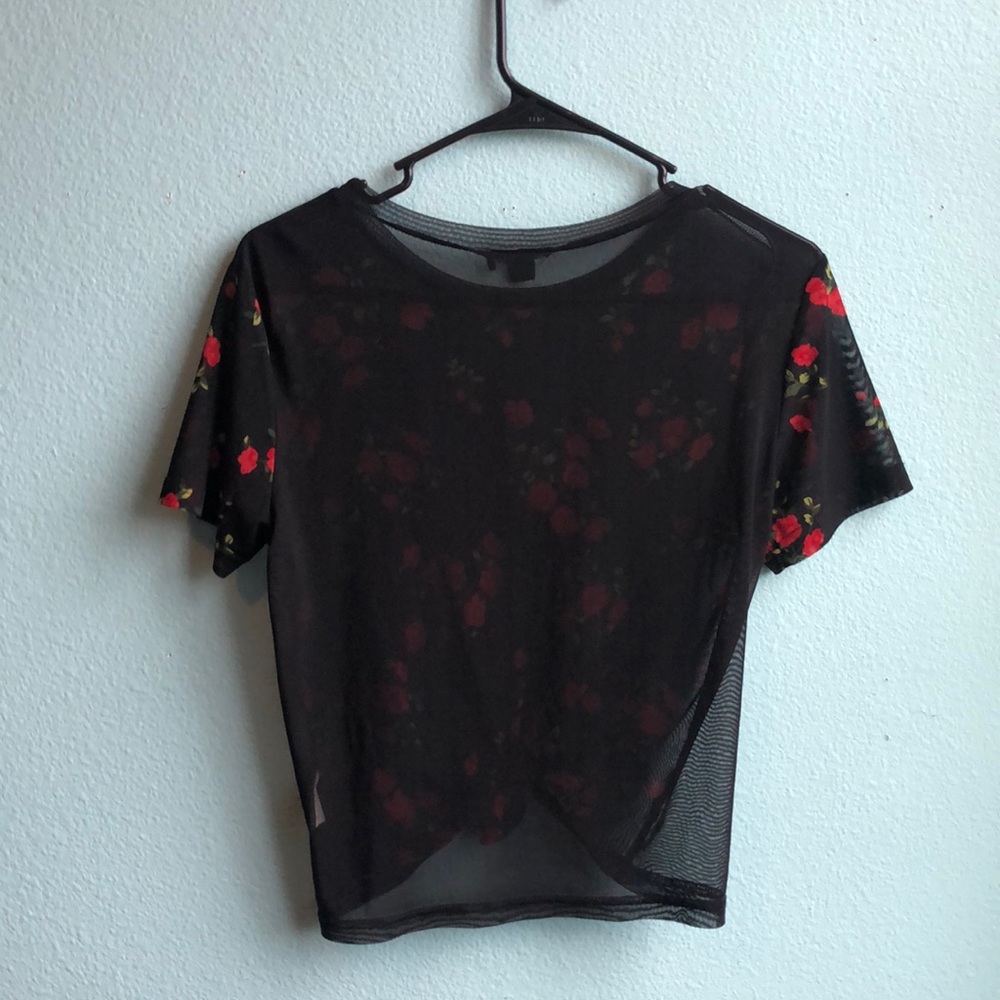MESH ROSE TOP - Picture 2 of 3